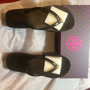 Tory Burch Black Flip Flops